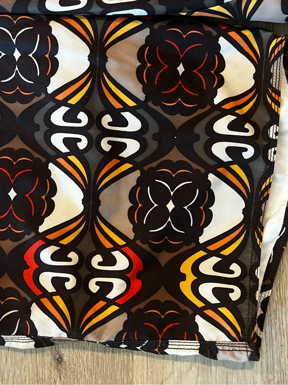 Old Navy Black, White, Red, Yellow Patterned Women's Shorts